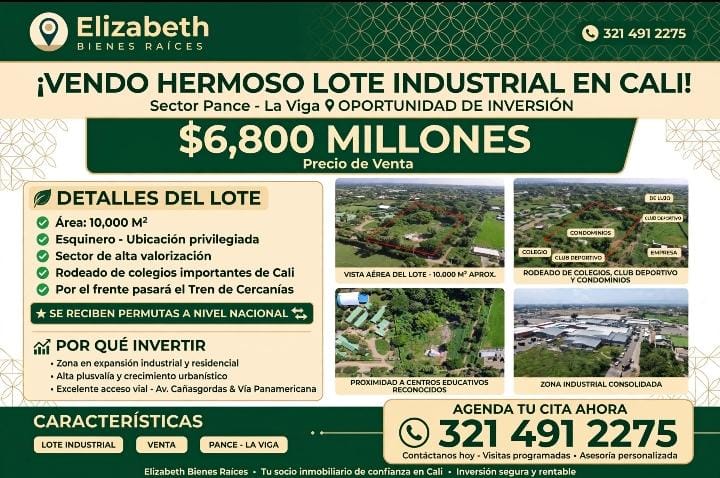 Vendo Hermoso Lote Industrial Comercial Pance